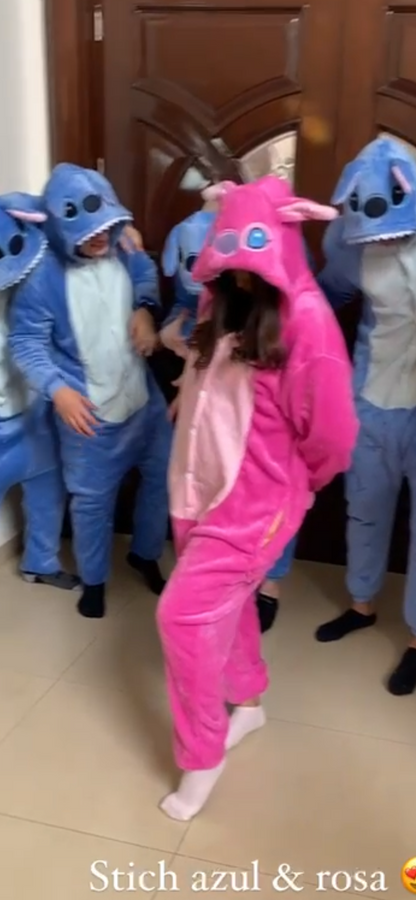 PIJAMA STICH ROSA ADULTO