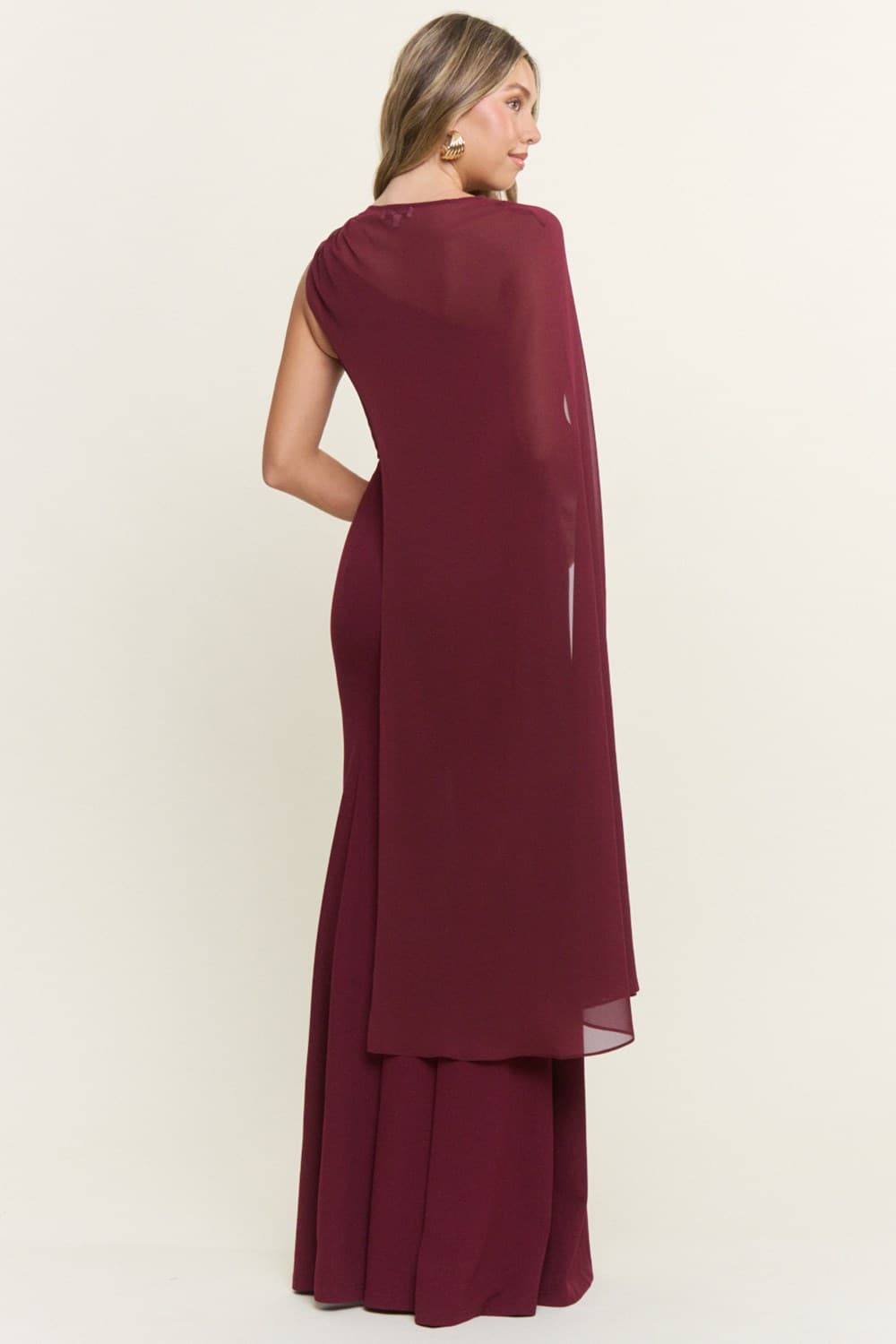 VESTIDO VELISSE BURGUNDY MAXI