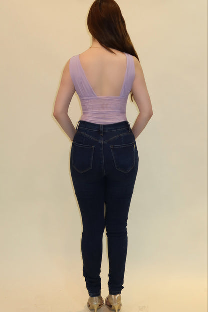 BODY MORADO TELA MESH