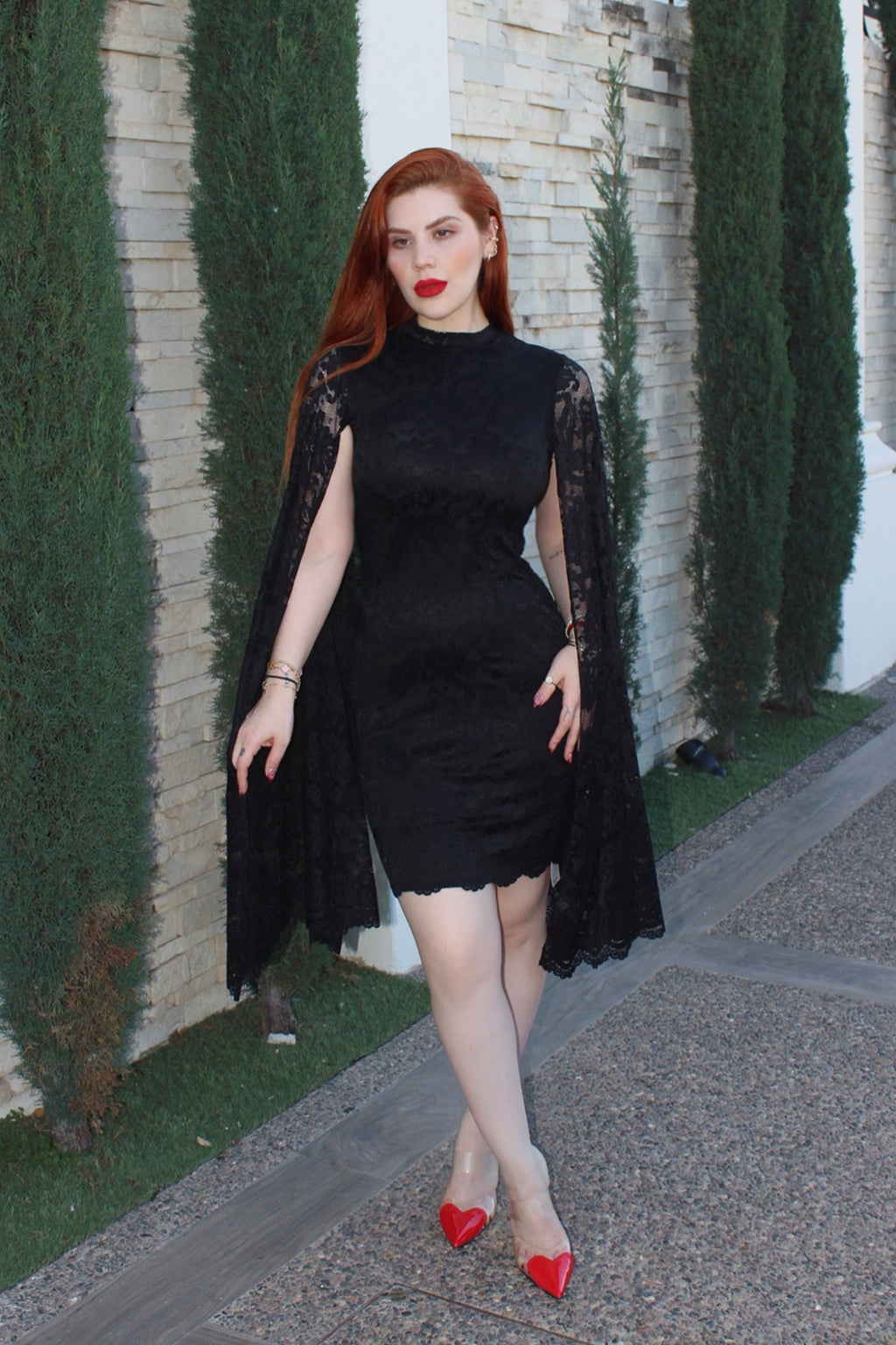 VESTIDO ELEONOR ENCAJE NEGRO