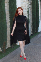 VESTIDO ELEONOR ENCAJE NEGRO