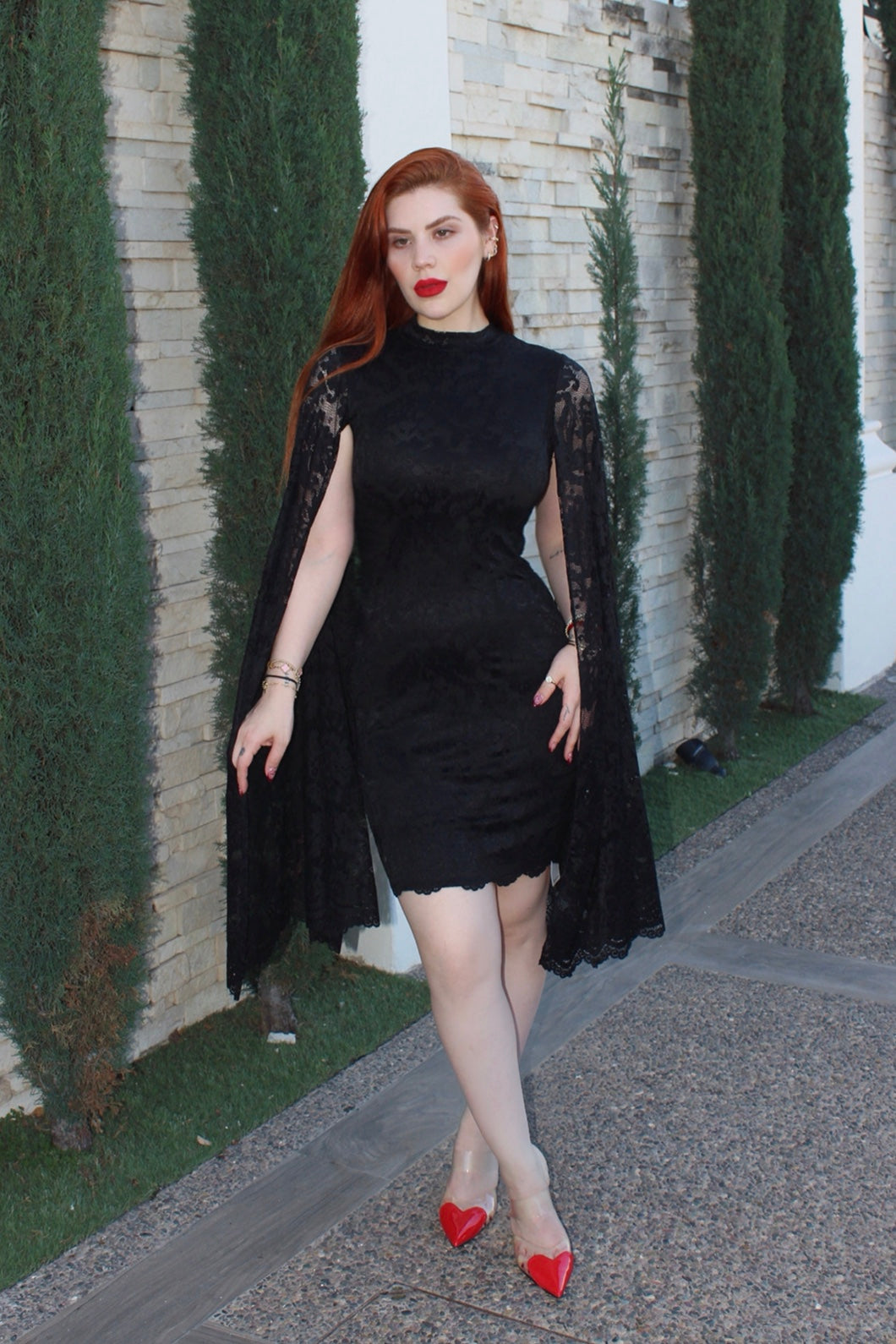 VESTIDO ELEONOR ENCAJE NEGRO