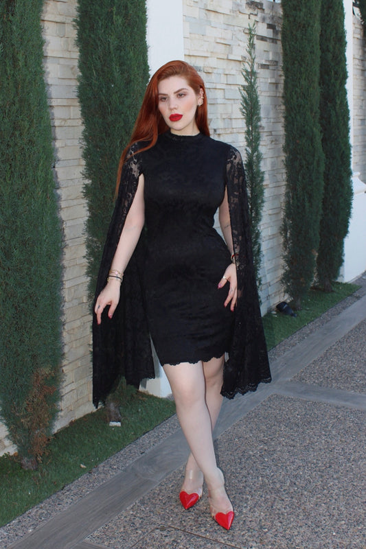 VESTIDO ELEONOR ENCAJE NEGRO