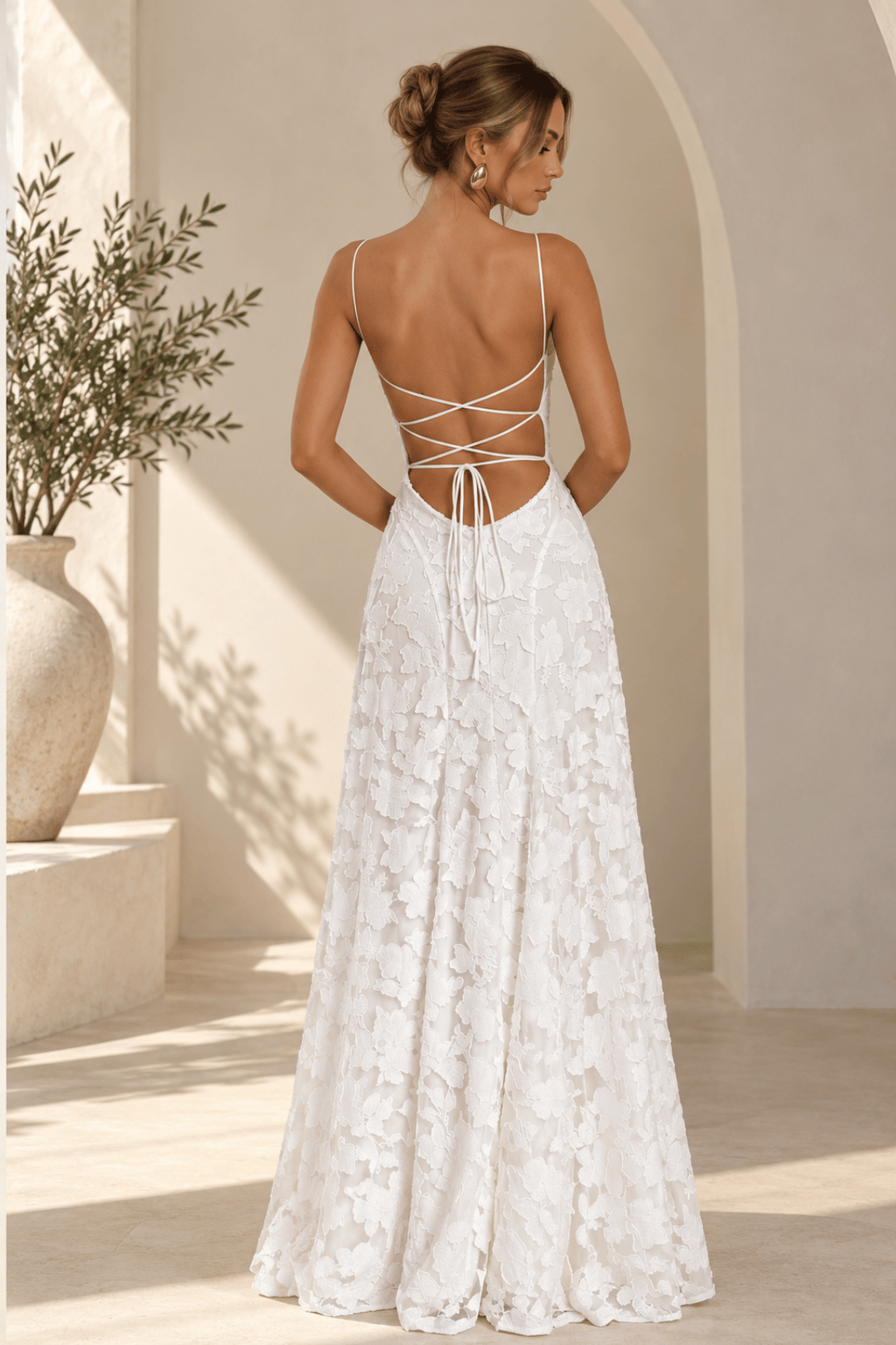 VESTIDO ELSA BLANCO DE TIRANTES CON ESPALDA DESCUBIERTA