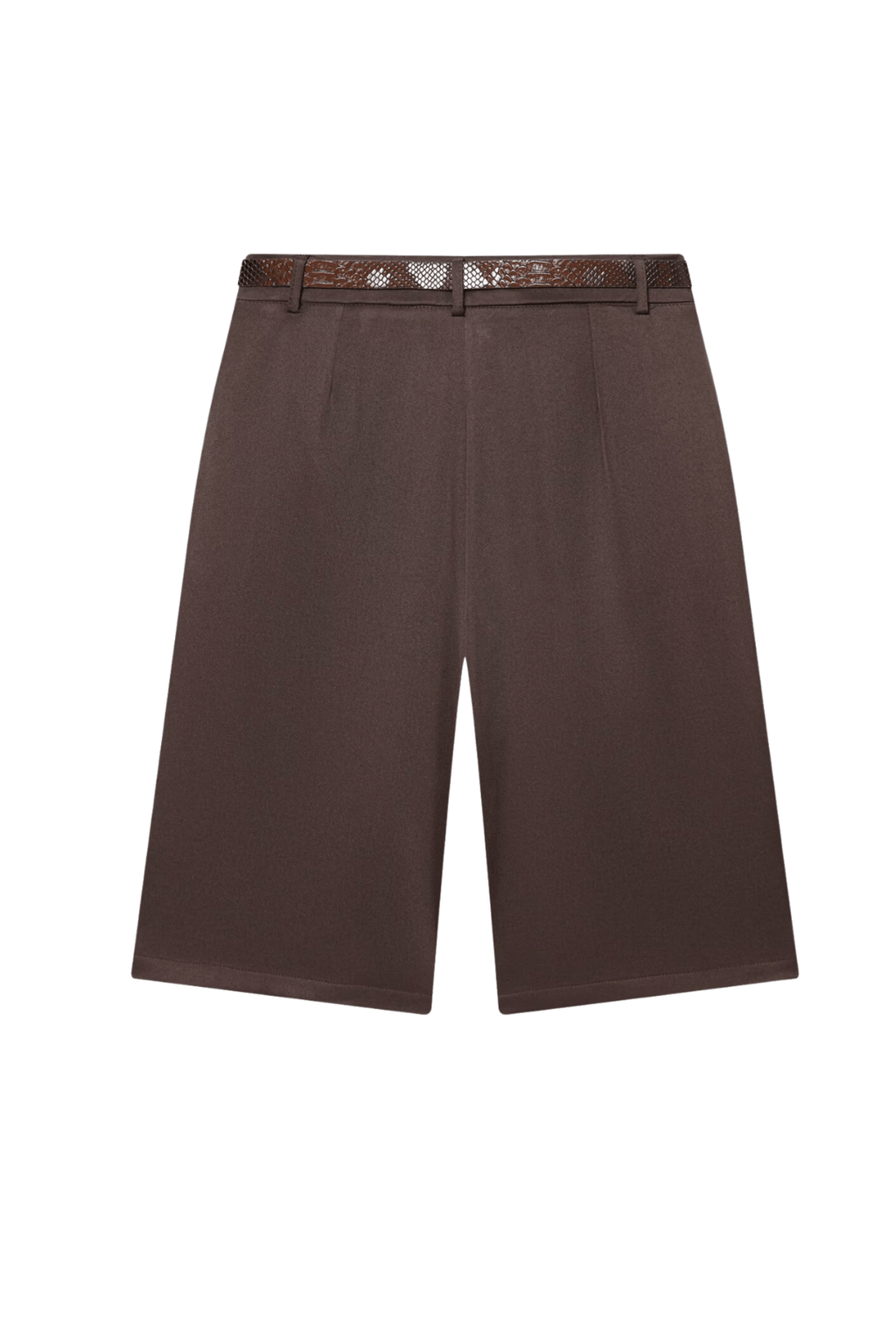 SHORT CAFÉ CHOCOLATE CON CINTO
