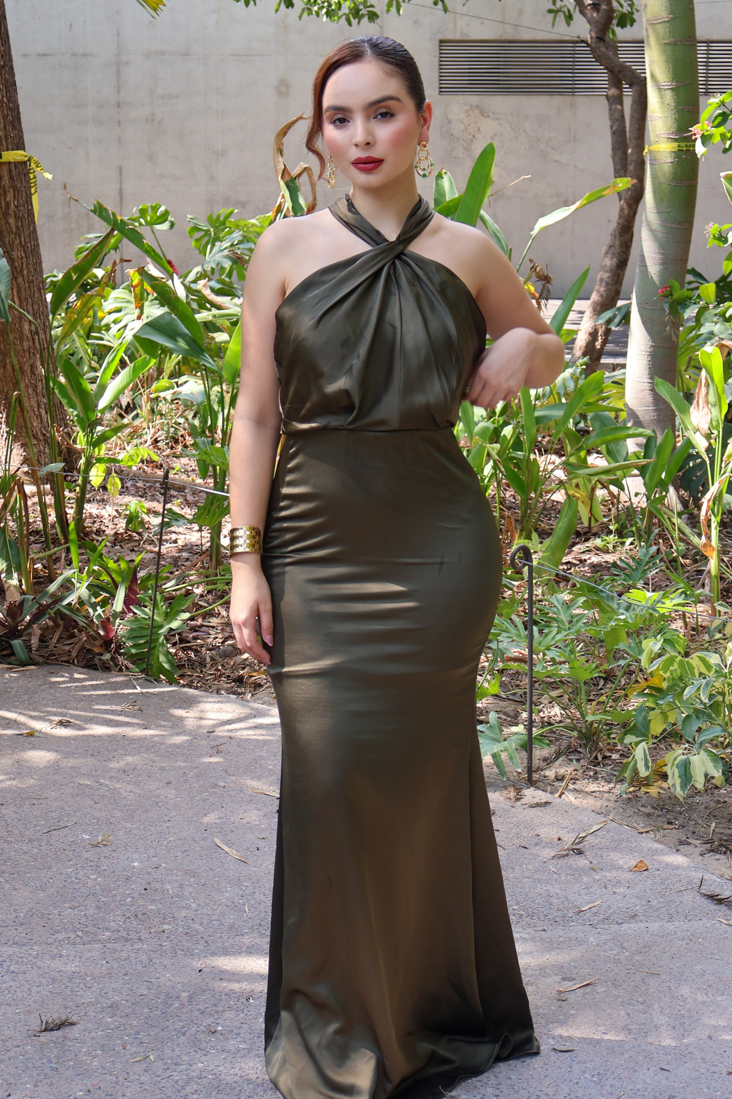 VESTIDO EDNA OLIVE MAXI