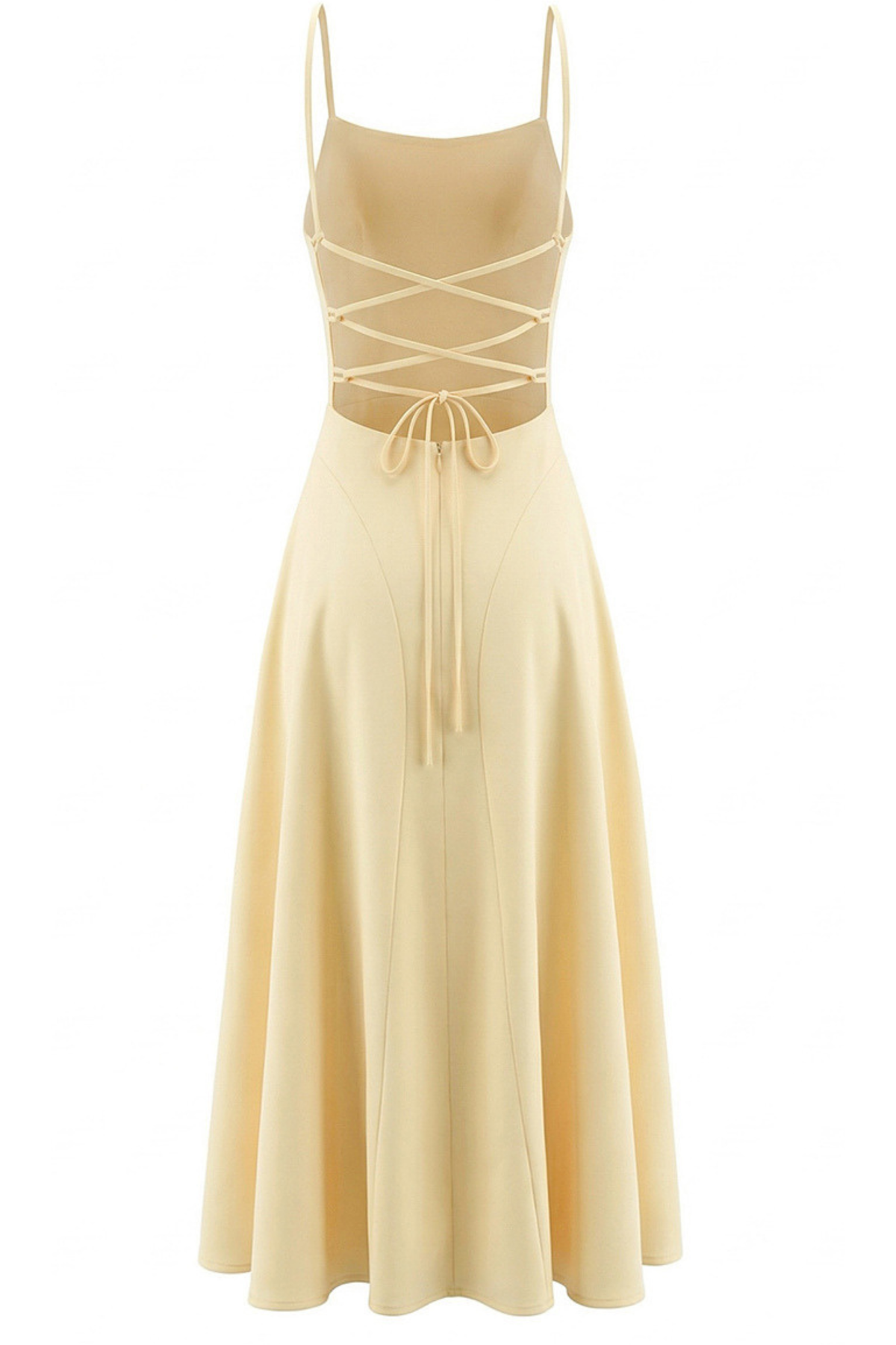VESTIDO ZAFIELLE LIGHT YELLOW MAXI