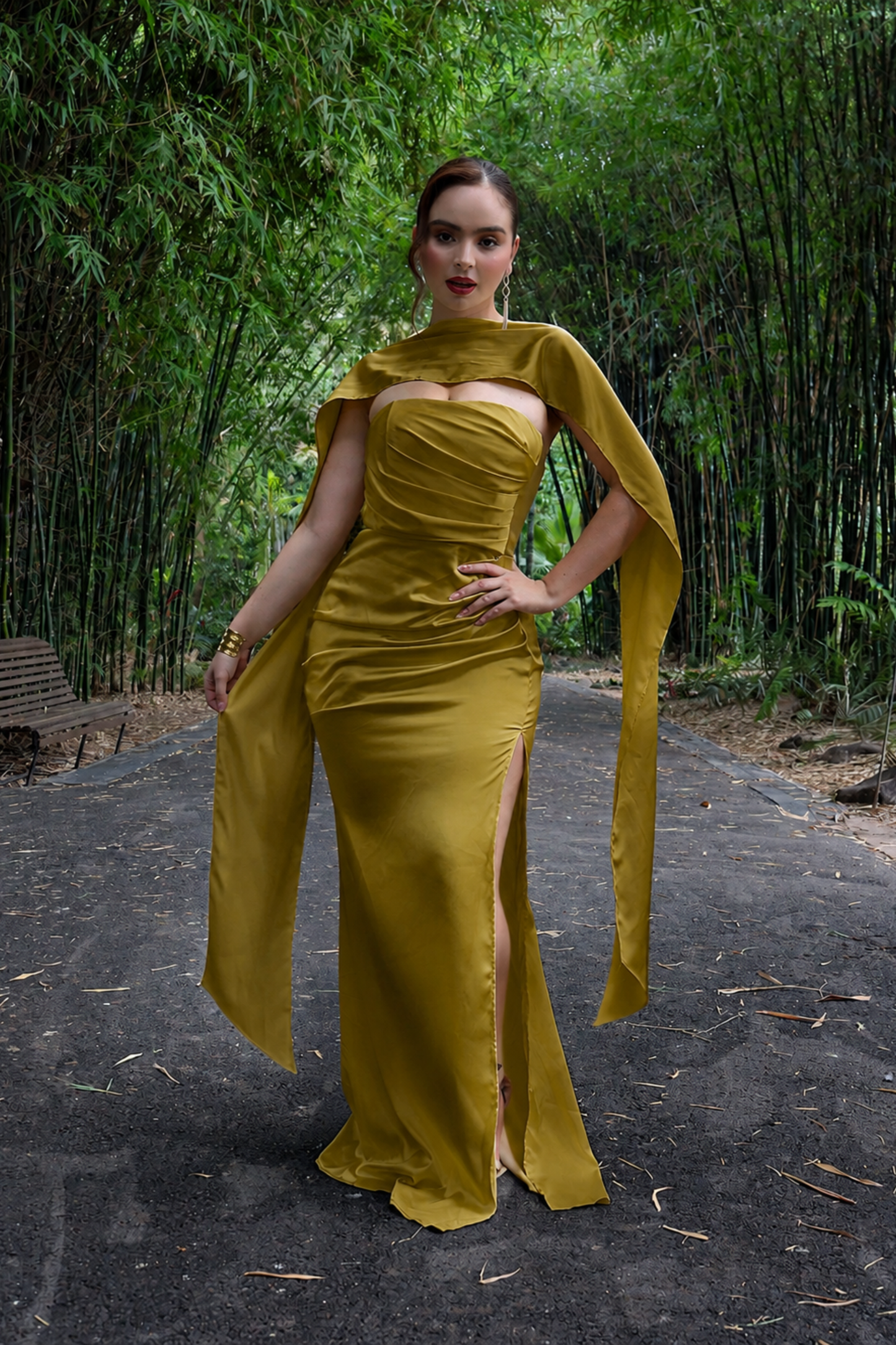 VESTIDO FAYE LIGHT OLIVE MAXI