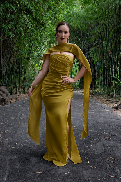 VESTIDO FAYE LIGHT OLIVE MAXI