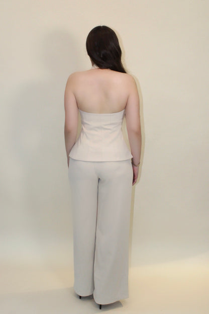 CAMILLE SET CAMEL PANTALON + CHALECO
