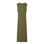 VESTIDO MIDI SYLVIE VERDE OLIVO
