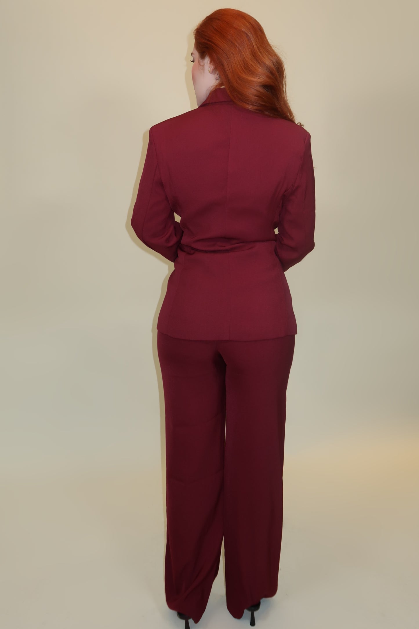CONJUNTO BLAZER+PANTALON DE VESTIR BURGUNDY