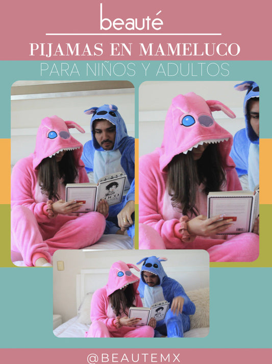 PIJAMA STICH ROSA ADULTO