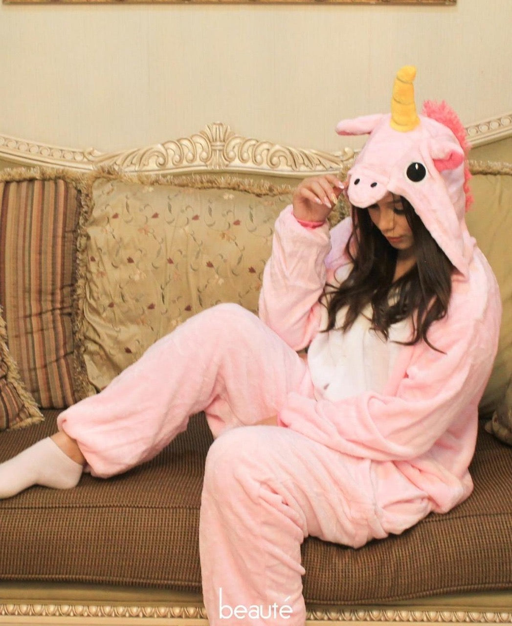 PIJAMA UNICORNIO BABY PINK ADULTO