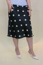 FALDA FARAH BLACK POLKA DOT