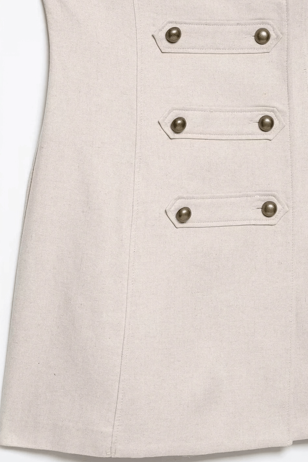 VESTIDO NAPOLEÓN DARIELLA APRICOT MINI