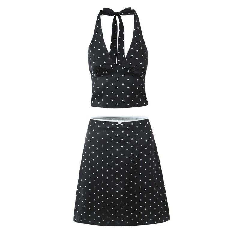 SET LOLA POLKA DOT NEGRO