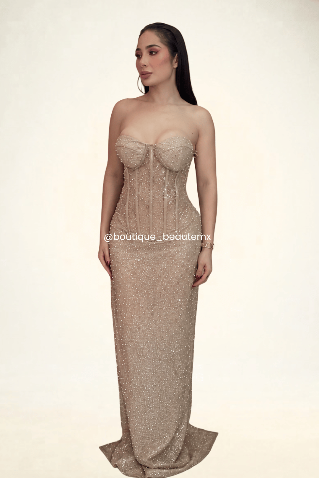VESTIDO DONATELLA DORADO MAXI
