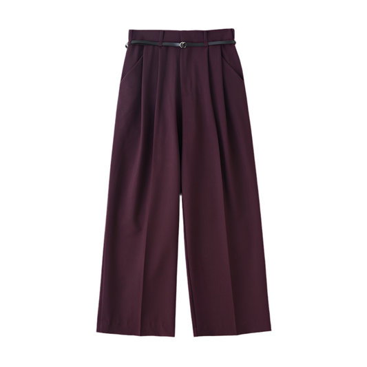 PANTALÓN TINTO CON CINTO