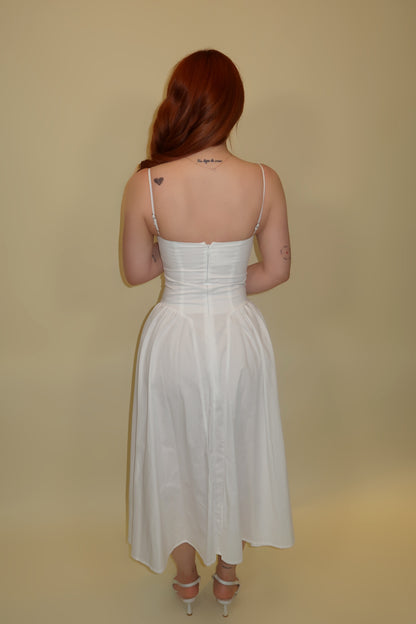 SCARLETT DRESS MIDI BLANCO