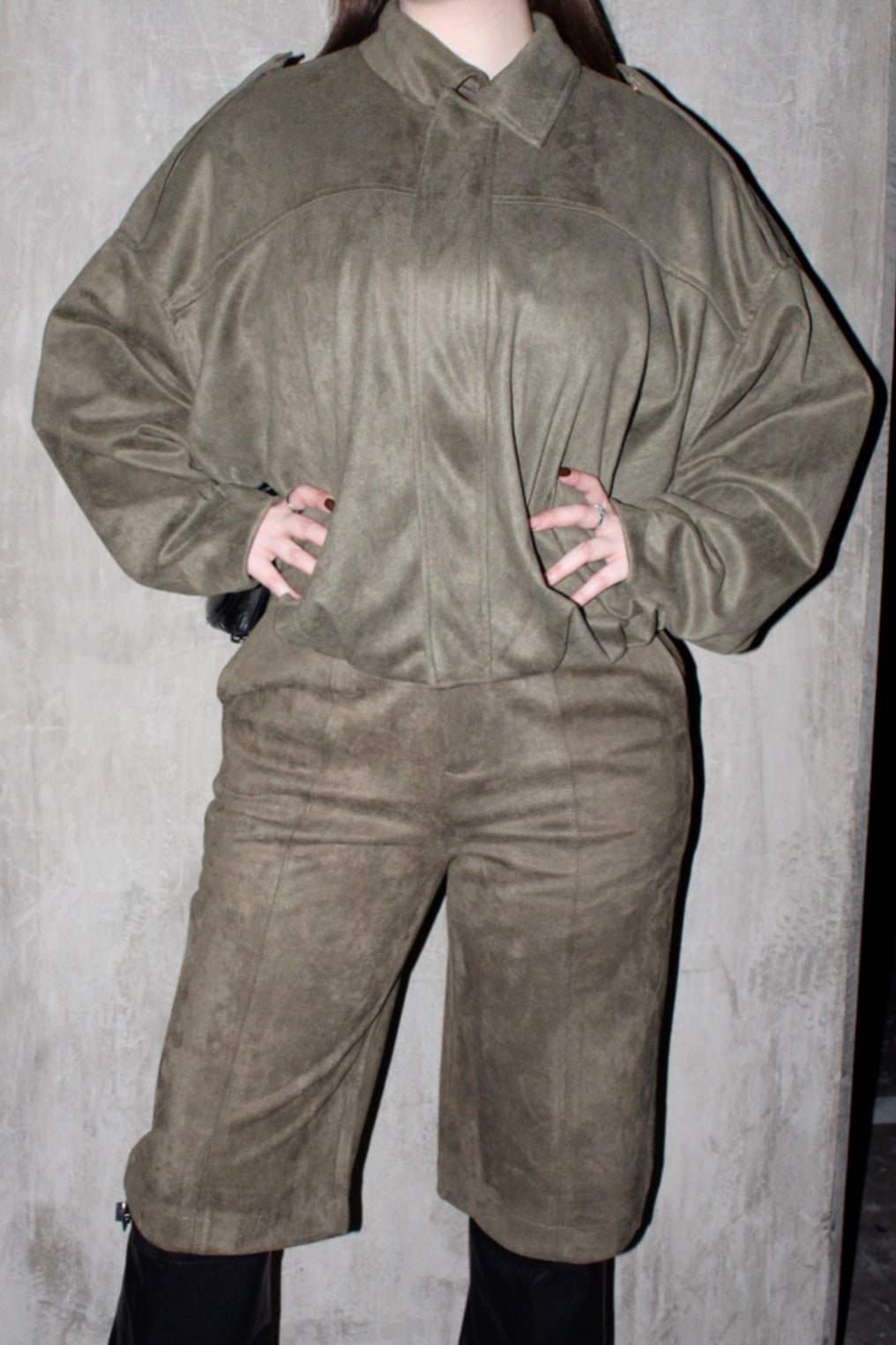 CHAMARRA BOMBER ALIRA VERDE OLIVO