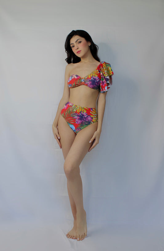 BIKINI ROJO CON PALMERAS