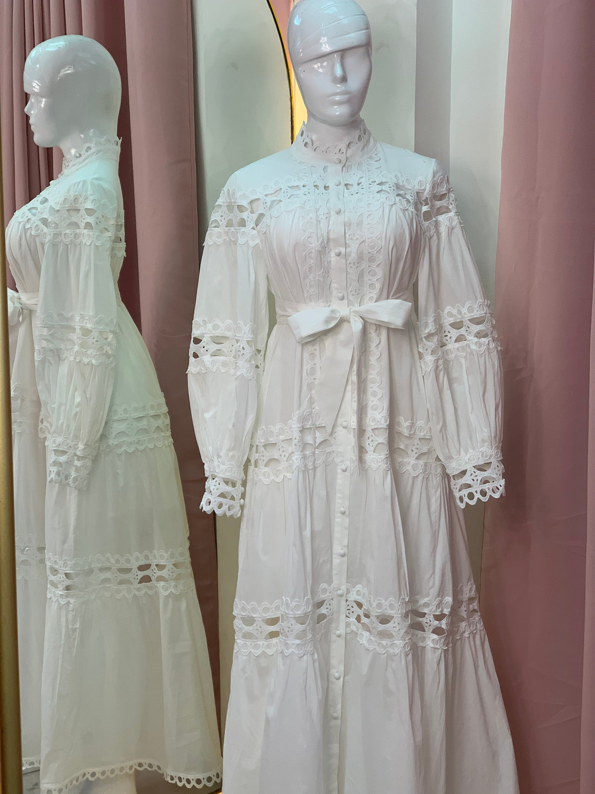 THE MONROE DAY COTTON DRESS BLANCO