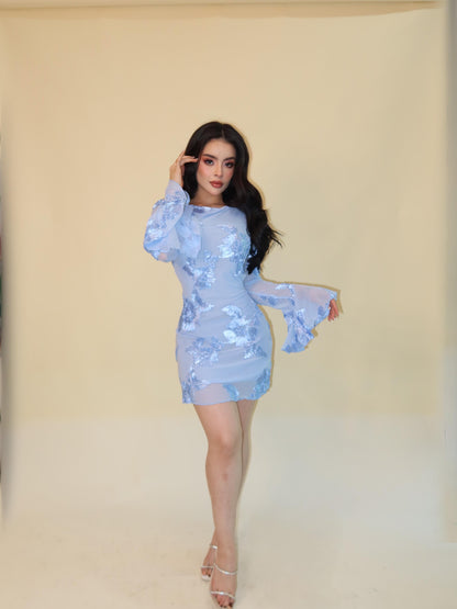 GREECE DRESS BORDADO BABY BLUE