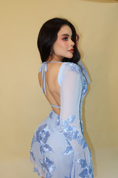 GREECE DRESS BORDADO BABY BLUE