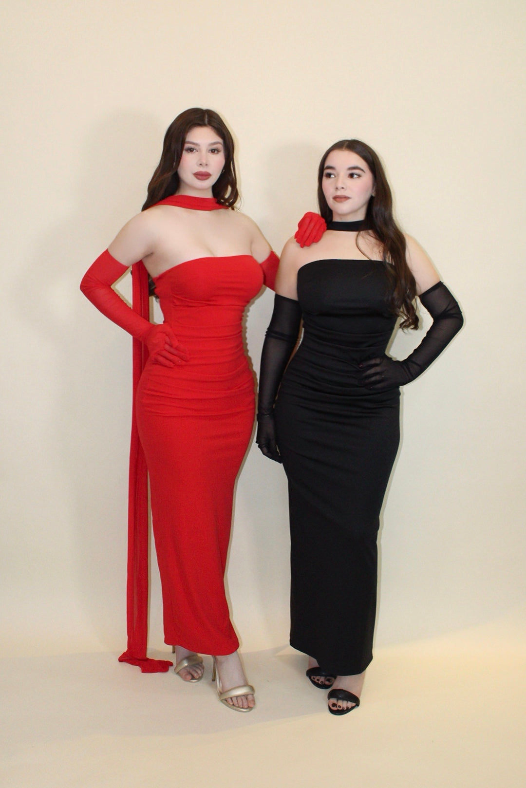 VESTIDO PERLA ROJO
