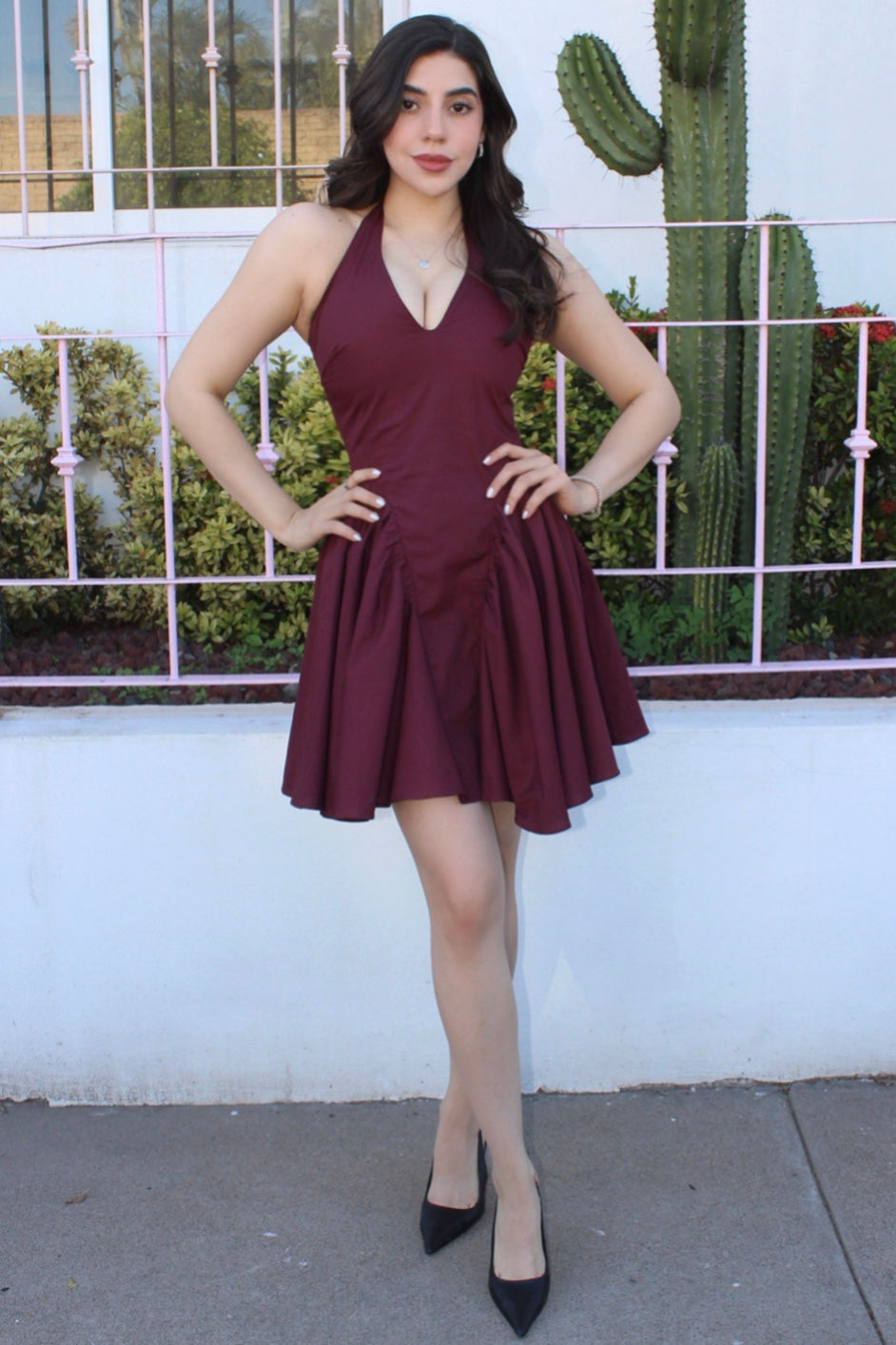 VESTIDO BURGUNDY NAOMI