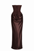 VESTIDO MAXI CHANELLE CAFÉ