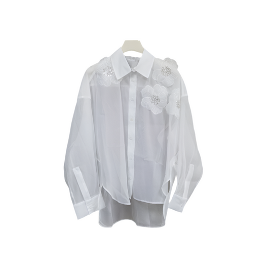 CAMISA FLOR BLANCA
