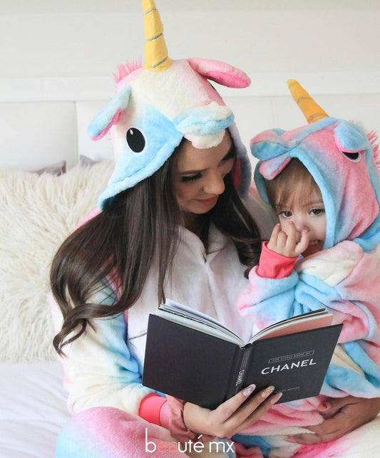 PIJAMA UNICORNIO COLORES PASTEL ADULTO
