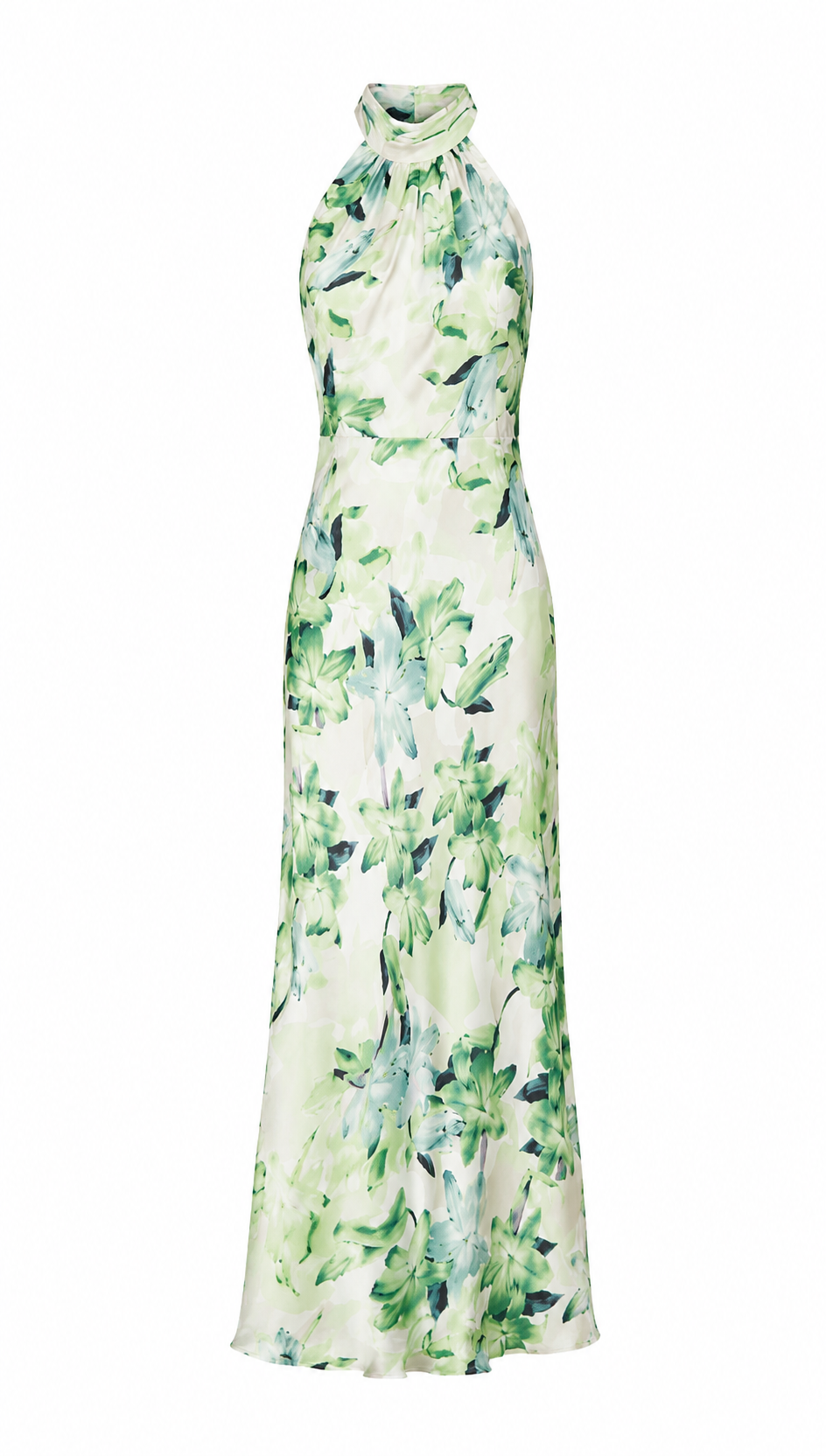 VESTIDO ELZAIRE  GREEN FLORAL MIDI