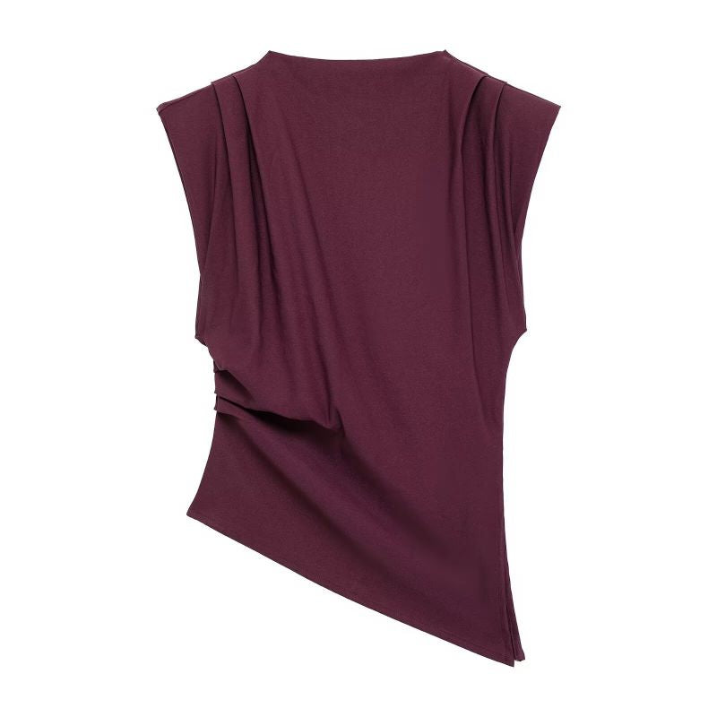 BLUSA GUINDA CON HOMBRERAS