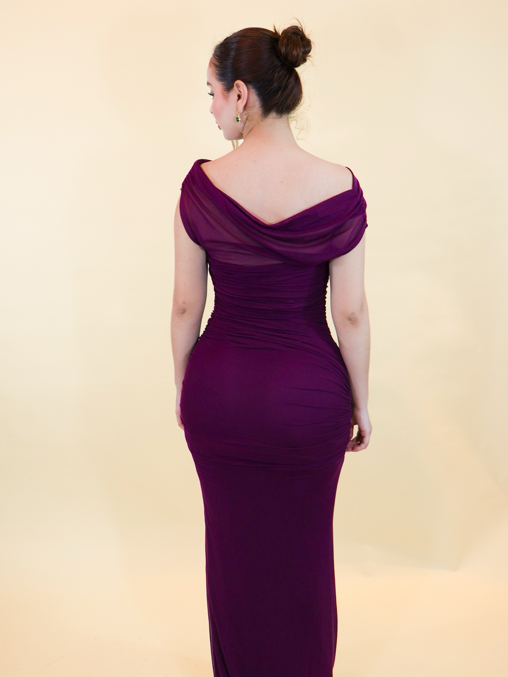 VESTIDO MAXI MARLENE PLUM