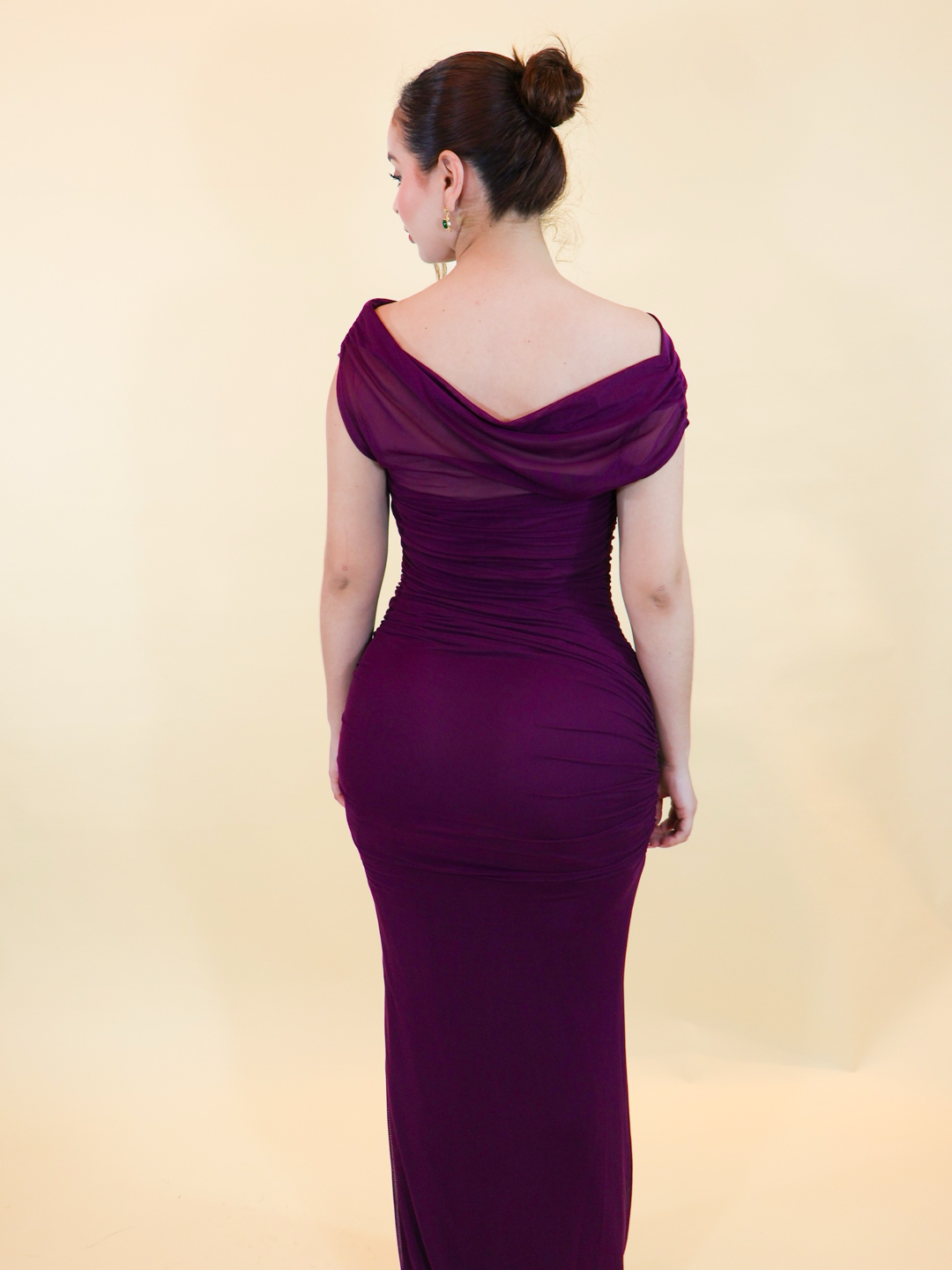VESTIDO MAXI MARLENE PLUM
