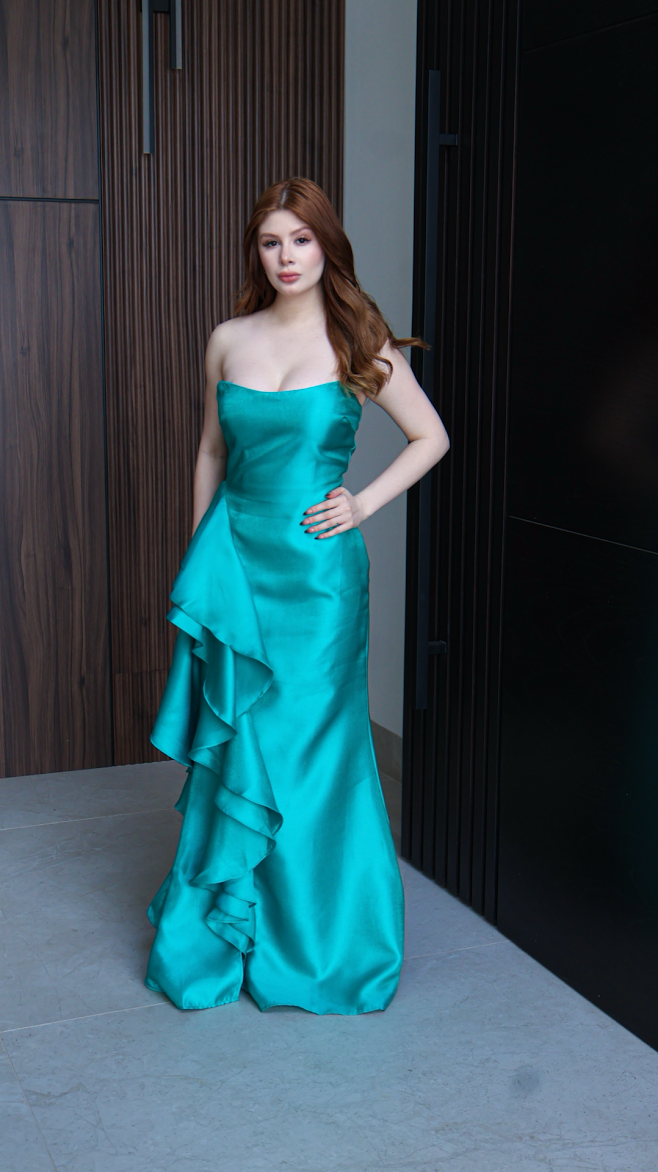 VESTIDO MAXI JOLIE TEAL