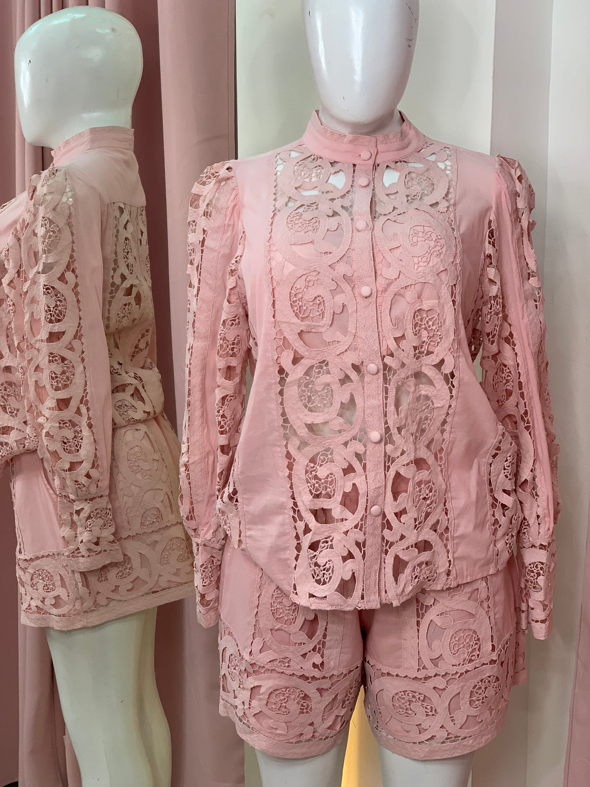 THE BELLA COTTON ROSA EMPOLVADO SET