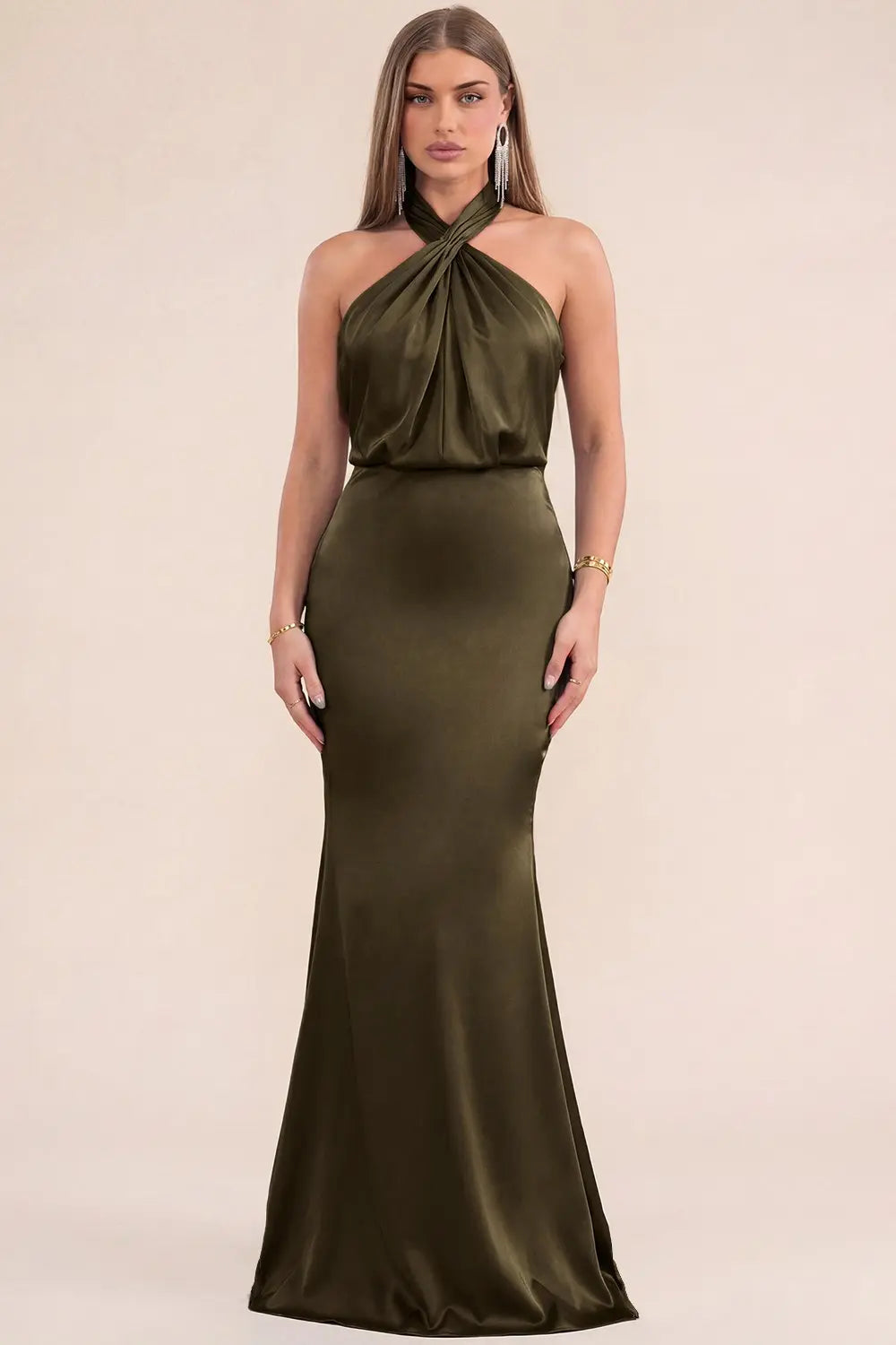 VESTIDO EDNA OLIVE MAXI
