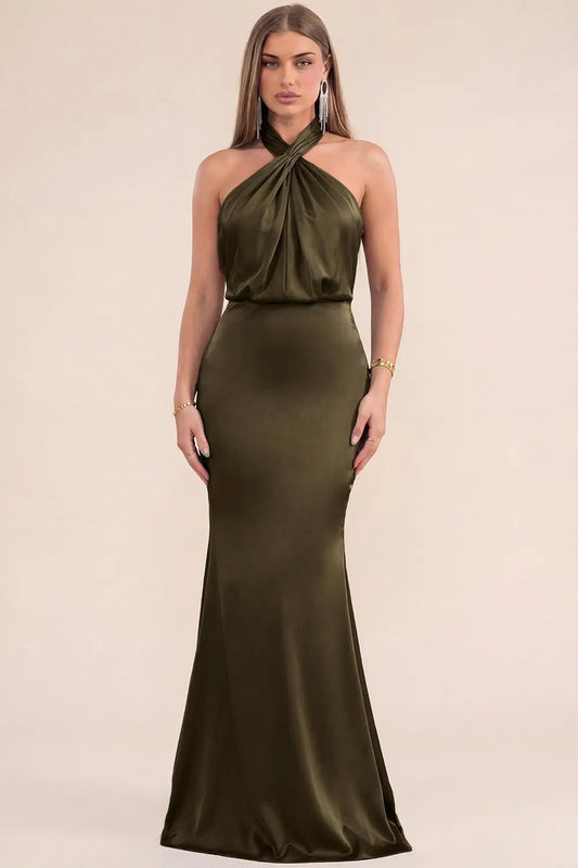 VESTIDO EDNA OLIVE MAXI