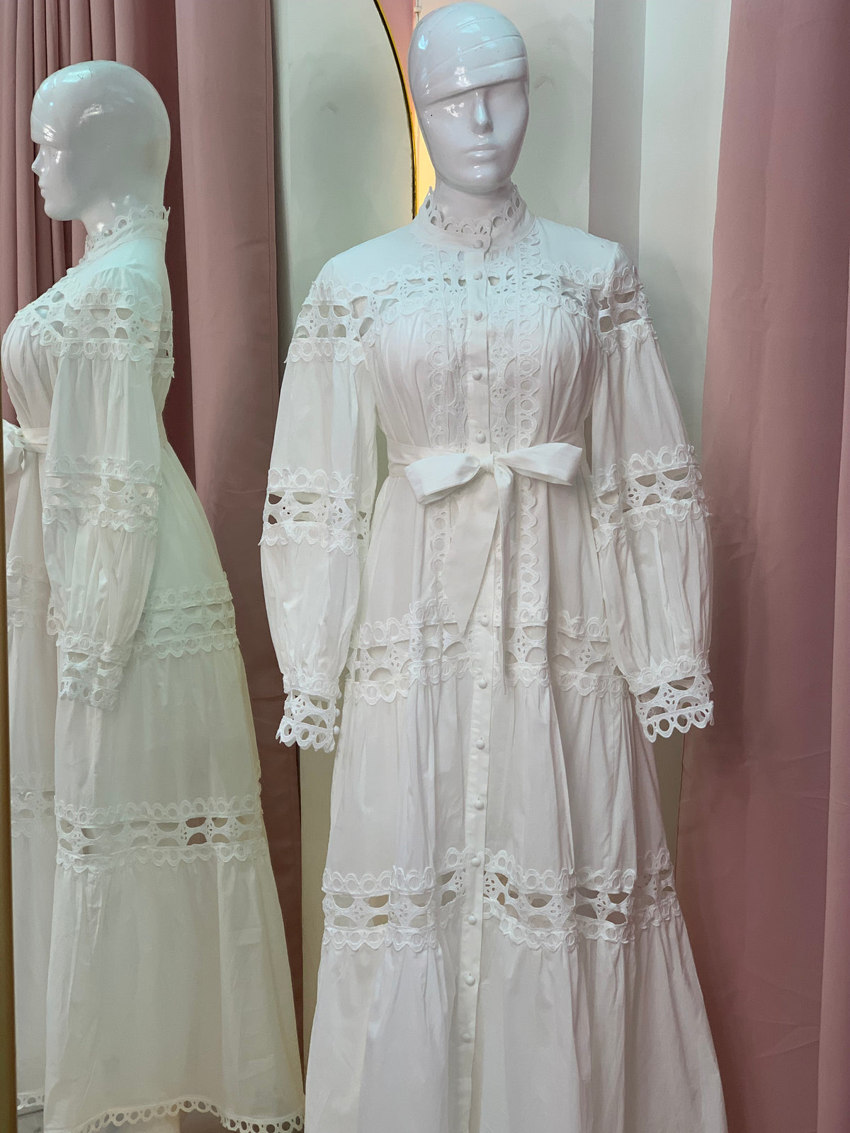 THE MONROE DAY COTTON DRESS BLANCO