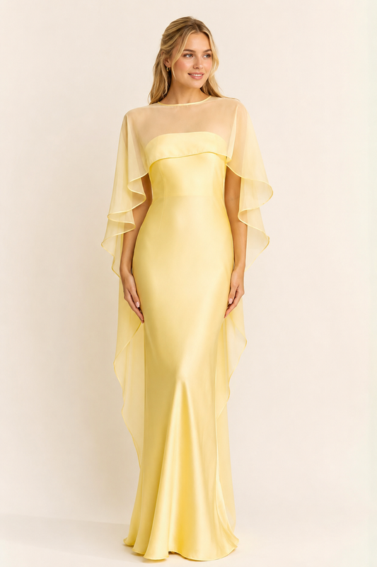 VESTIDO MAXI CASSIE YELLOW BUTTER