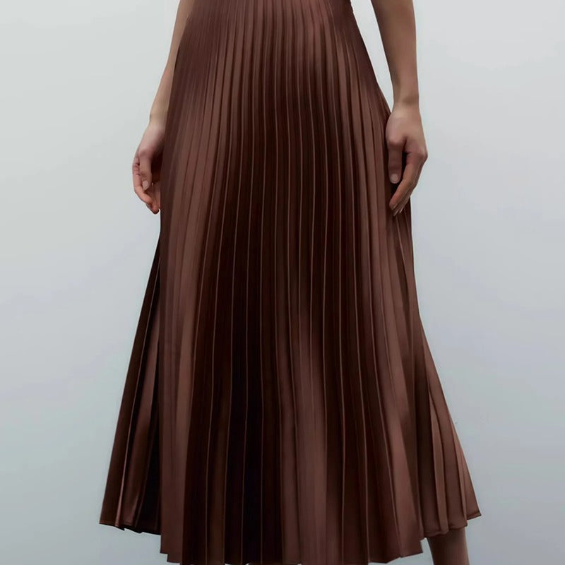 FALDA KAIA MIDI CAFÉ
