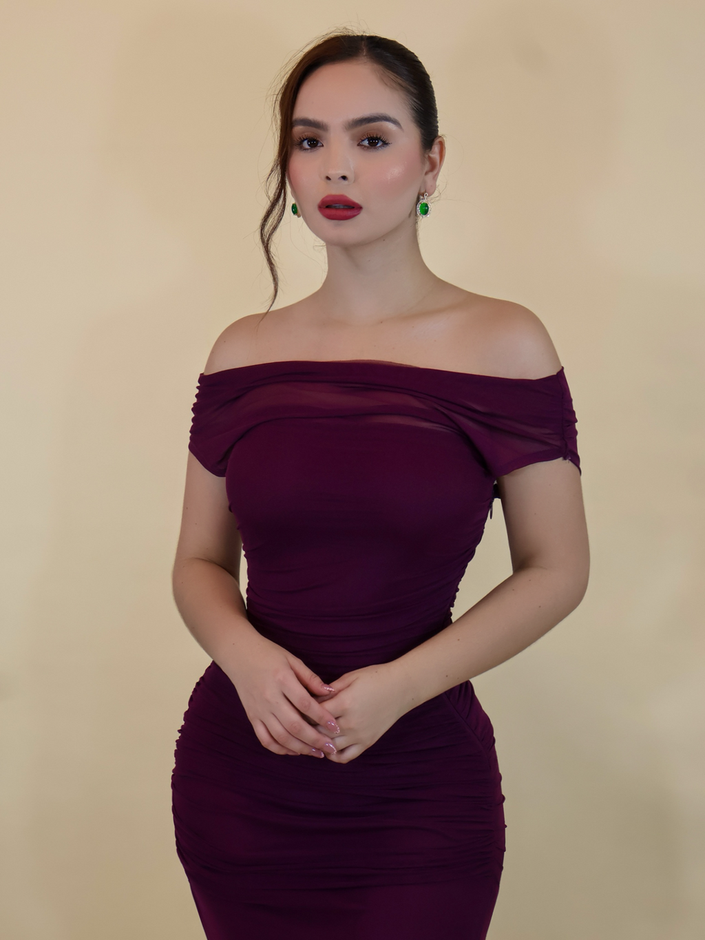 VESTIDO MAXI MARLENE PLUM