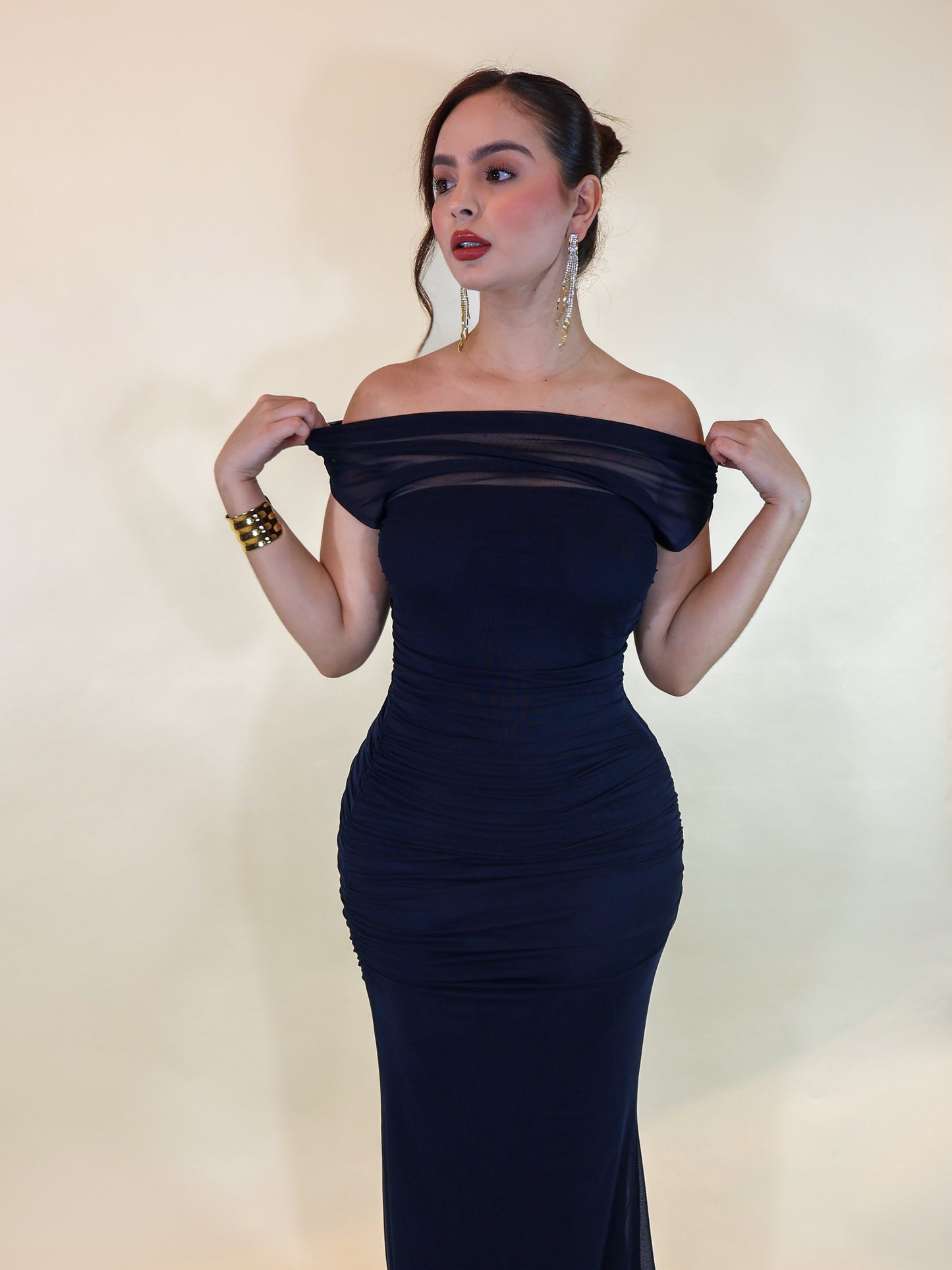 VESTIDO MAXI MARLENE AZUL MARINO