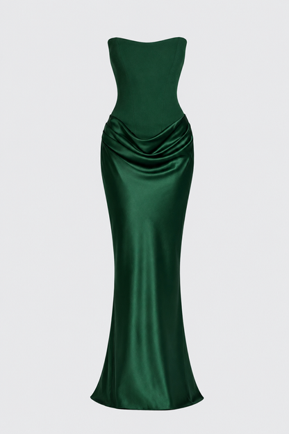VESTIDO MAXI CHANELLE VERDE ESMERALDA ( PRÓXIMAMENTE REGRESARA)