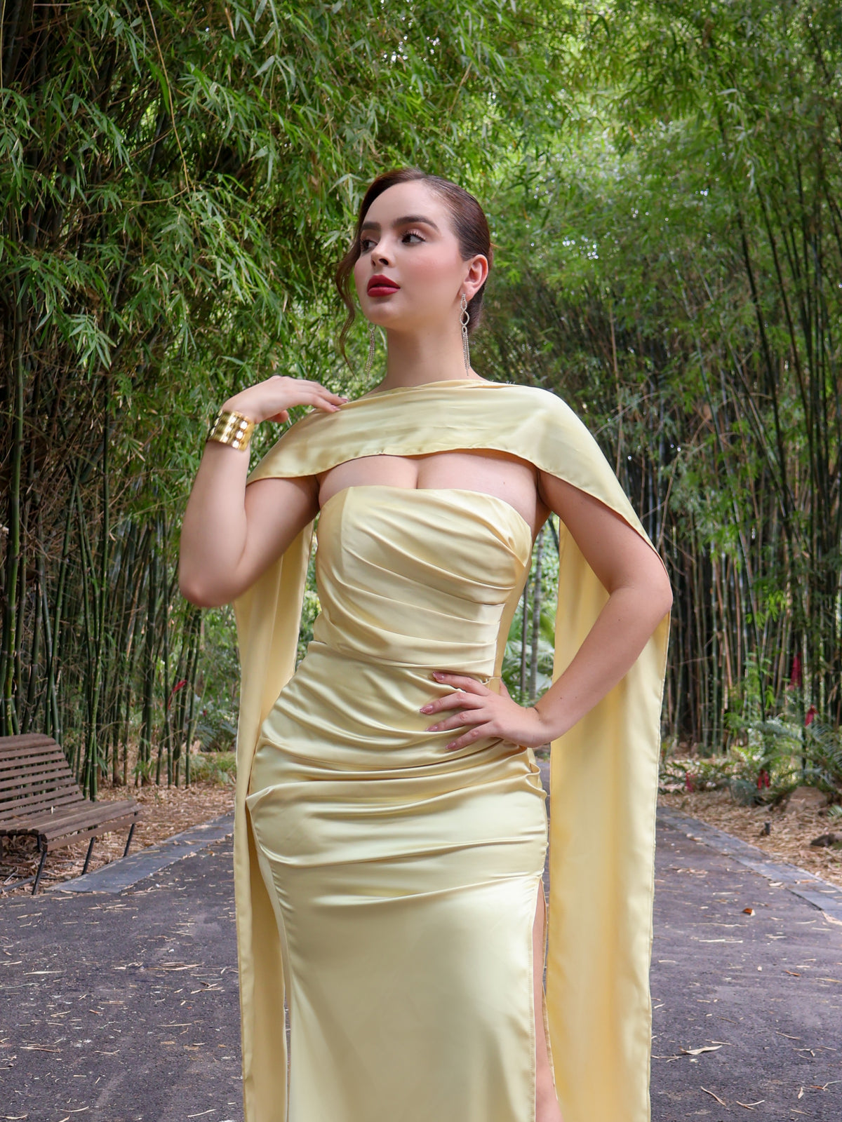 VESTIDO TALIAH YELLOW MAXI