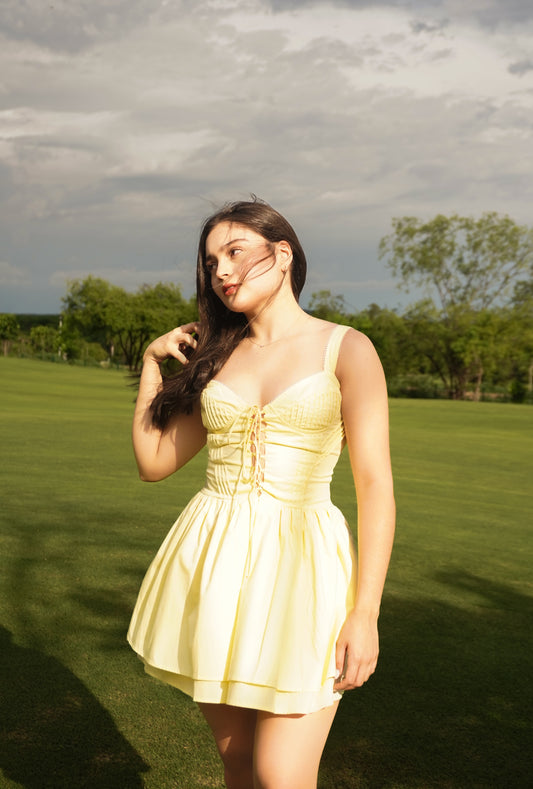 VESTIDO EMILY CORSET AMARILLO